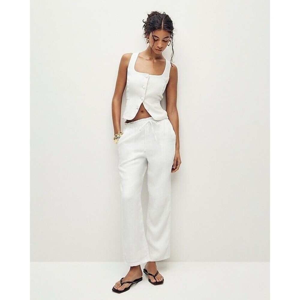 J.Crew Soleil High rise pant in linen NWT Size XXL